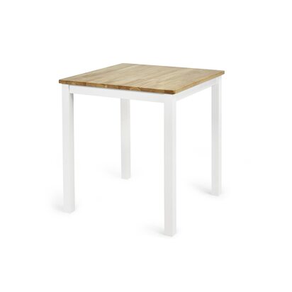 Linwood White and Oak 69cm Square Dining Table