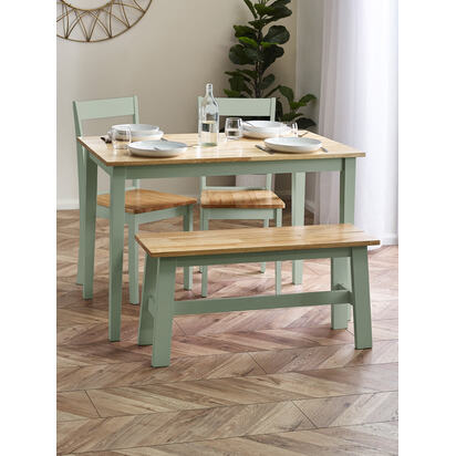 Linwood Sage Green and Natural 114cm Small Rectangular Dining Table