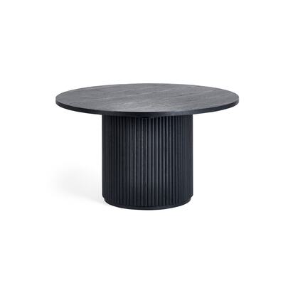 Louis Fluted Round Coffee Table - Black