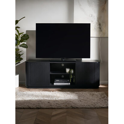 Louis Fluted Tv Unit - Black