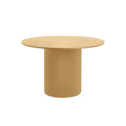 Louis Light Oak Fluted 120cm Round Dining Table