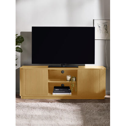Louis Light Oak Effect Fluted TV Unit