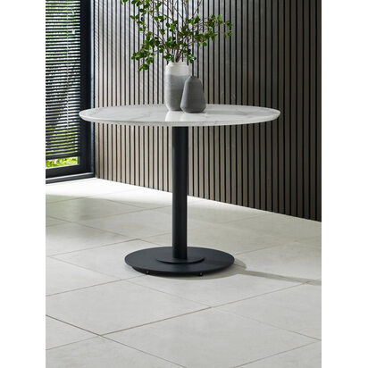 Luca 100cm Round Dining Table White