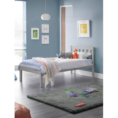 Luna 90cm Single Grey Bed