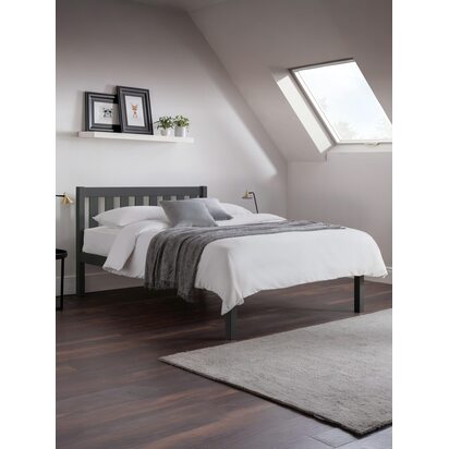 Luna 135cm Double Anthracite Black Bed