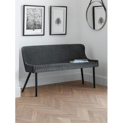 Luxe High Back Bench - Grey