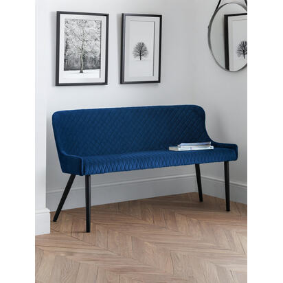 Luxe High Back Bench - Blue