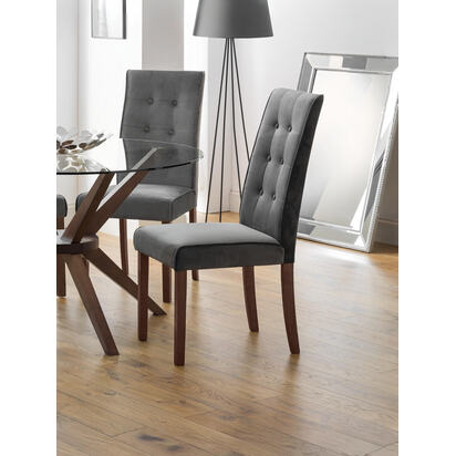 Set Of 2 Madrid Velvet Dining Chairs