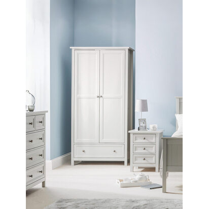 Maine 2 Door Combination Wardrobe - Dove Grey