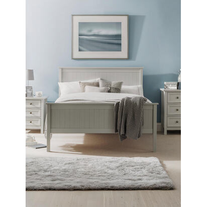 Maine 90cm Single Grey Bed