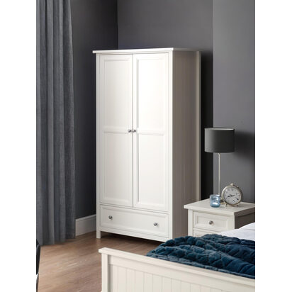 Maine 2 Door Combination Wardrobe - Surf White