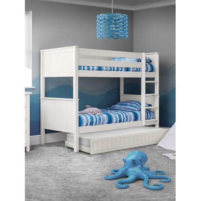 Maine 90cm Single White Bunk Bed