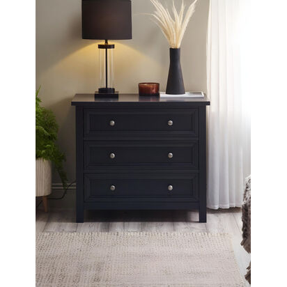 Maine 3 Drawer Wide Chest - Anthracite