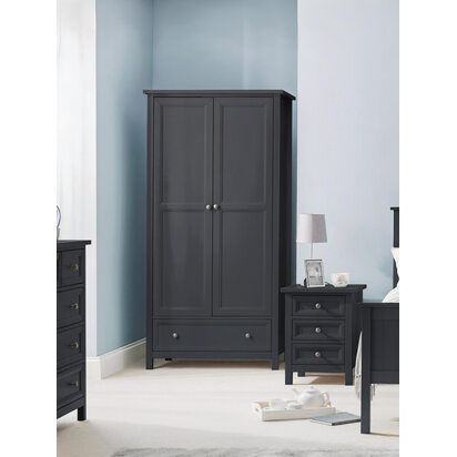 Maine 2 Door Combination Wardrobe - Anthracite