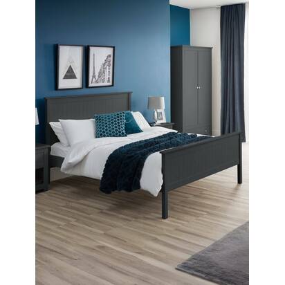Maine 90cm Single Anthracite Black Bed