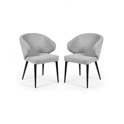 Set of 2 Marcus Light Grey Fabric Dining Chairs