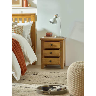 Marlborough 3 Drawer Bedside