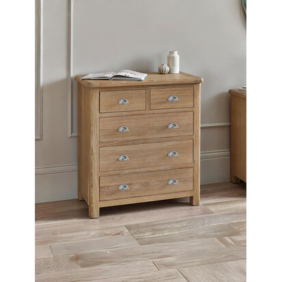Memphis Limed Oak 3 + 2 Drawer Chest
