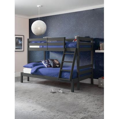 Merlin 90cm Single Anthracite Black Triple Sleeper Bunk Bed