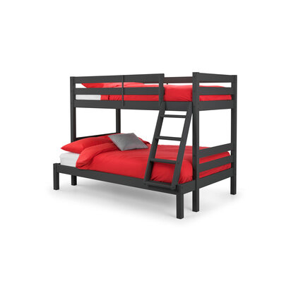 Merlin 90cm Single Anthracite Black Triple Sleeper Bunk Bed