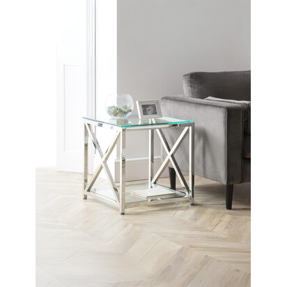 Miami Lamp Table - Silver