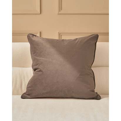 Luca Mink Large Square Velvet Cushion | Feather Filled Inner | Piped edge | 50x50cm | Danetti