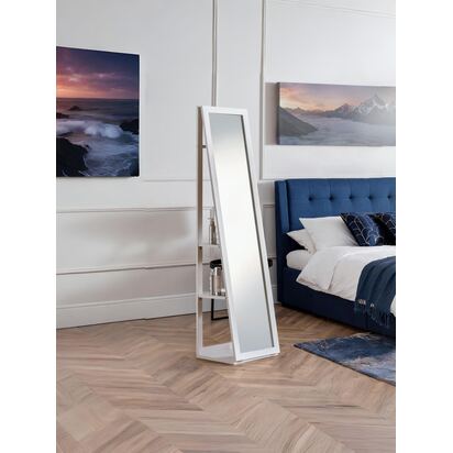 Fresco White Storage Mirror