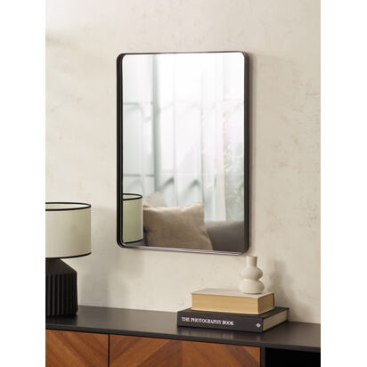 Jaya Black Frame Rectangular Wall Mirror