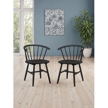 Set Of 2 Modena Dining Chairs - Black