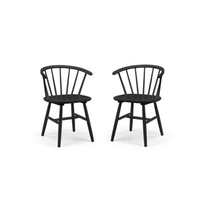 Set Of 2 Modena Dining Chairs - Black