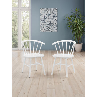 Set Of 2 Modena Dining Chairs - White