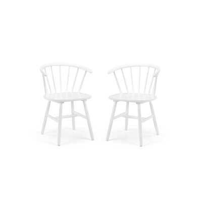 Set Of 2 Modena Dining Chairs - White
