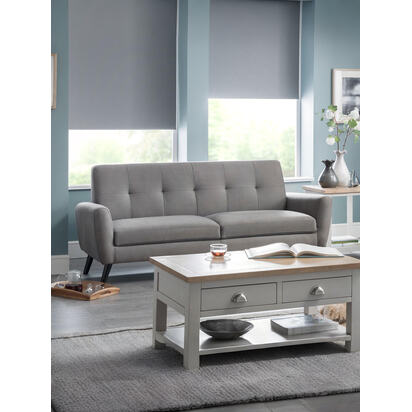 Monza 3 Seater Compact Retro Sofa - Grey