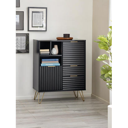 Murano 2 Door 2 Drawer Sideboard - Matt Black