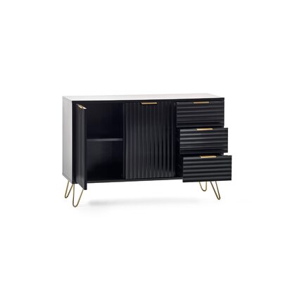 Murano Large Sideboard - Matt Black
