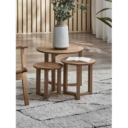 Nidri Nest Of 3 Tables Oak