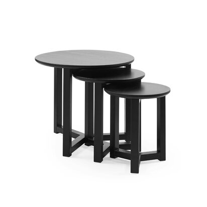 Nidri Black Nest Of 3 Tables