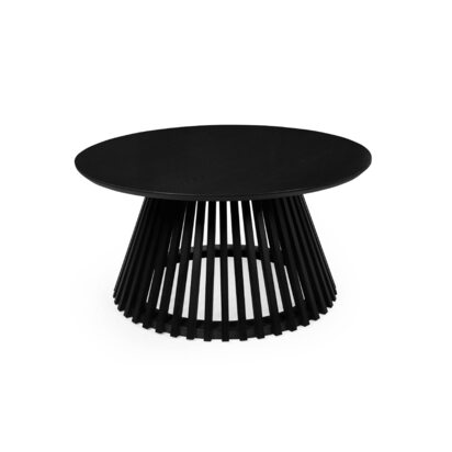 Ollie Black 80cm Round Coffee Table