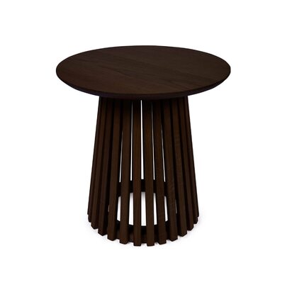 Ollie Dark Oak 45cm Round Lamp Table