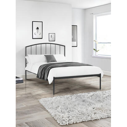 Onyx 135cm Double Black Metal Bed