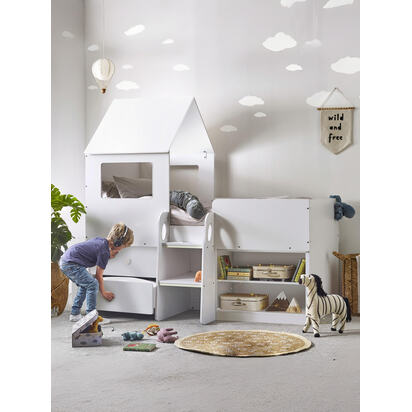 Orpheus 90cm Single White Treehouse Midsleeper Cabin Bed