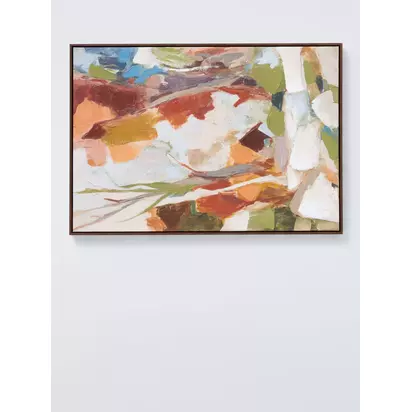 John Lewis 'Woodland Reverie' Abstract Framed Canvas Print, Multi Multi | 100x70x3.5cm