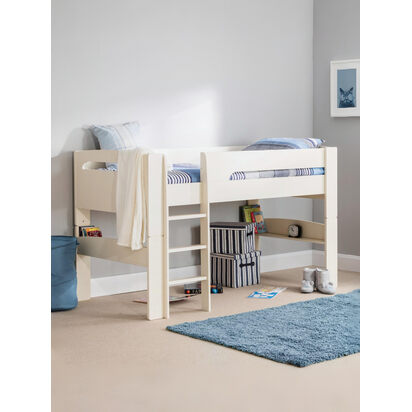 Pluto 90cm Single White Convertible Low to Midsleeper Bed
