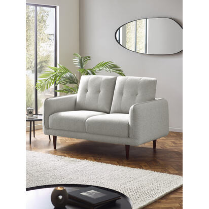Remy 2 Seater Light Grey Fabric Sofa
