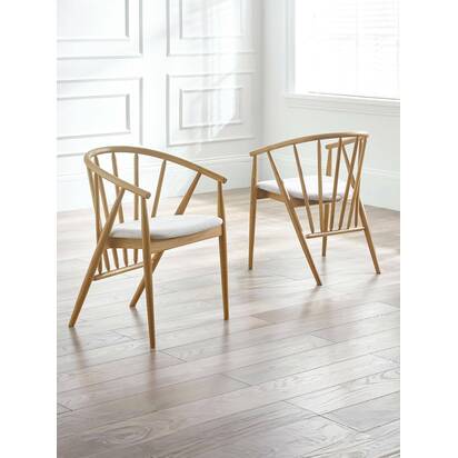 Rory Oak Curved Back Dining Chair