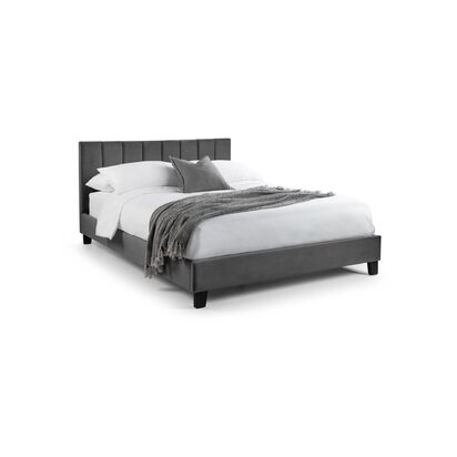 Rosa Grey Velvet Upholstered 120cm Small Double Bed