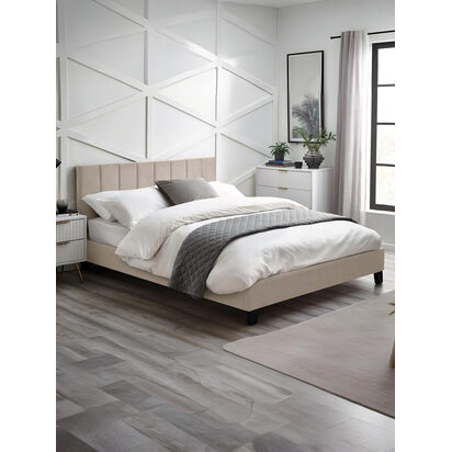 Rosa Cream Velvet Upholstered 150cm King Bed