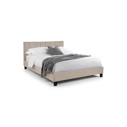 Rosa Cream Velvet Upholstered 150cm King Bed