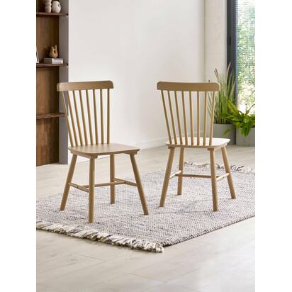 Set of 2 Sakura Oak Dining Chairs