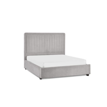 Savannah 150cm King Grey Velvet Bed with Large Drawer